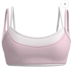 Polka Dot Light Pink Bralette - Women Sports Bra